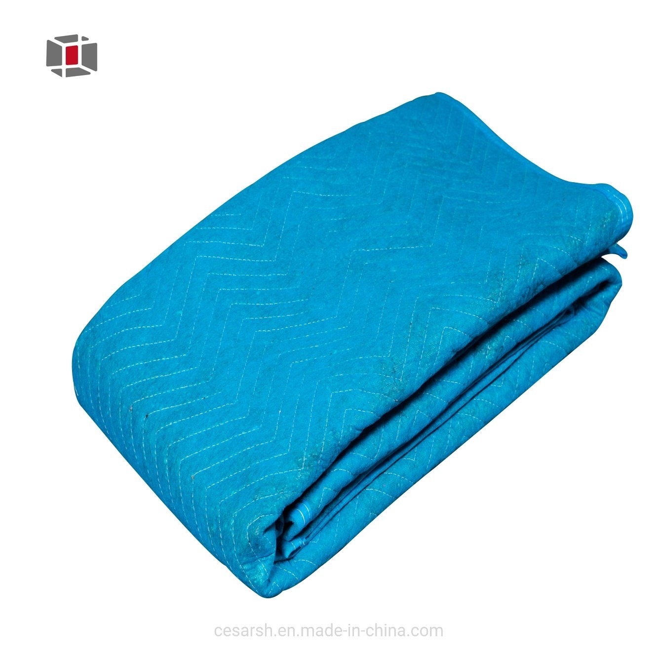 Blue Waterproof Portable Non Woven Furniture Polyester Moving Blanket